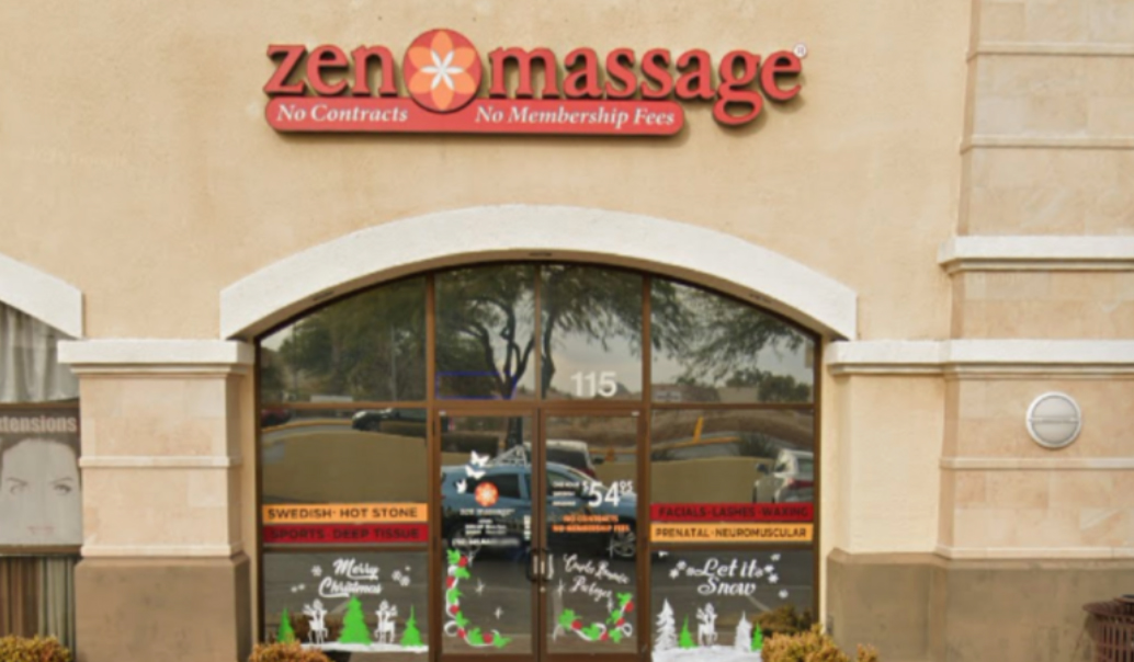the entrance to zen massage