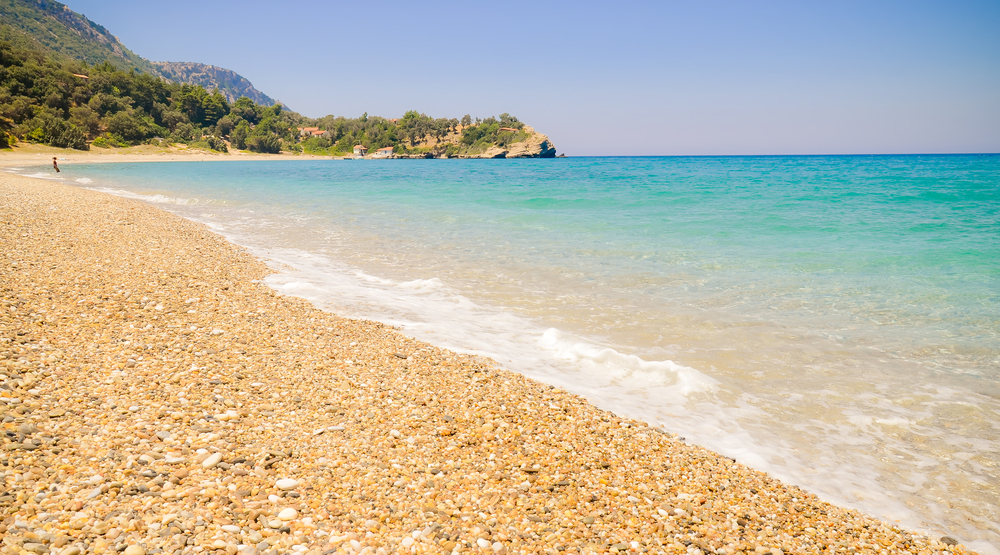 Karlovasi Beach in Samos, Greece