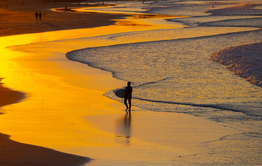 Belongil Beach in Byron Bay, Australia